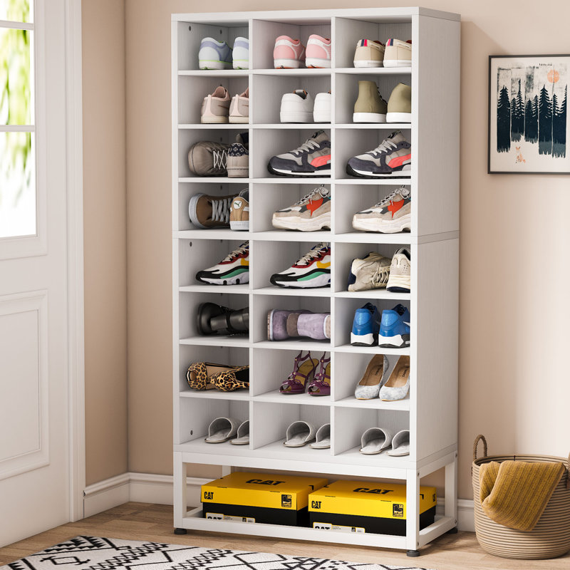 Rebrilliant 24 Pair Shoe Storage Rack Reviews Wayfair